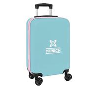Munich Heaven - Trolley da cabina 20 pollici, valigia con ruote, lucchetto di sicurezza, valigia leggera, 34,5 x 20 x 55 cm, colore celeste, azzurro, Estándar, Casual