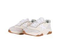 Munich Scarpa Donna Sneakers Wave 87 in riccioli di Lana e camoscio Colore Panna Grigio Numero 38