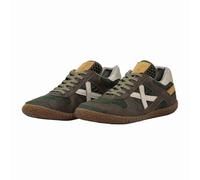 Munich Scarpa Uomo Sneakers Goal 1630 in Tela di Cotone e camoscio Colore Verde Scuro Numero 40