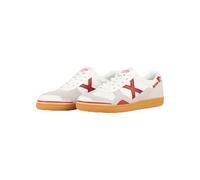 Munich Scarpa Uomo Sneakers Gresca XLS 327 in Pelle e Nylon Suola Caramello Colore Bianco Rosso Numero 42