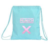 MUNICH SKY - Zaino a sacco piatto, grande, ideale per bambini di diverse età, comodo e versatile, qualità e resistenza, 35 x 40 cm, colore, Blu chiaro, Estándar, Casual