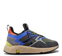 MUNICH - Sneakers verdone con riporti grigi e blu per uomo