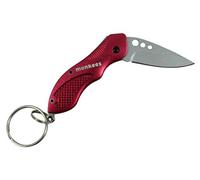 munkees Coltello pieghevole II coltello tascabile portachiavi in acciaio inossidabile, rosso, 2522..