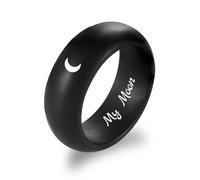 MunkiMix Anelli in Silicone da 6 MM/8 MM Testo/Data/Simbolo Incisi Personalizzati Fedi Nuziali in Silicone per Uomo Anelli in Gomma per Palestra/Sport/Outdoor