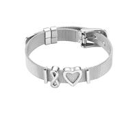 MunkiMix Bracciale Accessorio con Cinturino a Maglia in Acciaio Inossidabile per Donna Charm/Rigido Gioiello Regolabile Regali Eleganti Raffinati per Mogli Sorelle Amiche - E1