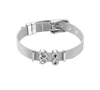 MunkiMix Bracciale Accessorio con Cinturino a Maglia in Acciaio Inossidabile per Donna Charm/Rigido Gioiello Regolabile Regali Eleganti Raffinati per Mogli Sorelle Amiche - D1