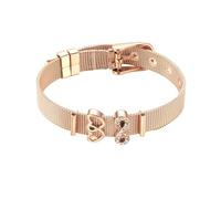 MunkiMix Bracciale Accessorio con Cinturino a Maglia in Acciaio Inossidabile per Donna Charm/Rigido Gioiello Regolabile Regali Eleganti Raffinati per Mogli Sorelle Amiche - D2