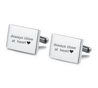 MunkiMix Gemelli Camicia Uomo Personalizzati Iniziale/Testo/Foto Incisa Personalizzata Gemelli Classici da Uomo in Acciaio Inossidabile per Sposo Matrimonio Affari -C2