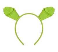 MUNKST, 1 fascia verde con orecchie di Shrek, costume verde per adulti, regali correlati a Shrek, fascia per Pasqua, costume da gioco di ruolo, festa di Halloween e Natale