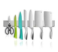 MUNNK - Listello magnetico per coltelli 50 cm, extra largo e spesso, super magnetico, autoadesivo, non necessita di foratura, adatto per cucina, ufficio e officina