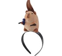 MUNSKT Fascia per capelli con adorabile frangia in peluche a forma di cartone animato, accessorio per capelli unico e divertente, per feste di trucco, spettacoli teatrali, spettacoli teatrali, lavarsi