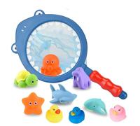 MUNSKT Giochi Bagnetto, Set di 10 Giocattoli da Bagno Senza Muffa, Morbida Paperella di Gomma e Animali Marini per Bambini di 1, 2, 3 e 4 Anni