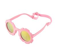 MUNSKT Occhiali da sole Bebe per con cinghia,Occhiali da sole per neonati 0-24 mesi,Occhiali da sole di fiori rosa per ragazze appena nate, Rosa