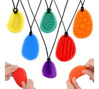MUNSKT Pietra Sensoriale, 6 Pezzi Di Pietra Di Preoccupazione Fidget, Giocattoli Di Stress Fidget Per Studenti, Bambini, Sollievo Dall'Ansia, Giocattoli Sociali Sentimenti Emotivi