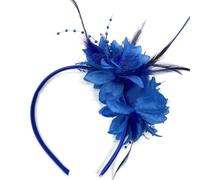 MUNSKT Pizzo e piume abbinate a fasce floreali artificiali, un copricapo da donna in stile anni '20, adatto come accessorio per feste, balli, matrimoni e tea party.