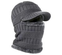 MUNSKT Questo Accessorio indispensabile per l'inverno è Disponibile in Tre Colori intramontabili Berretti Invernali da Uomo, Cappelli Invernali Uomo, Tutti in Maglia Pesante. (Grey)