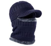 MUNSKT Questo Accessorio indispensabile per l'inverno è Disponibile in Tre Colori intramontabili Berretti Invernali da Uomo, Cappelli Invernali Uomo, Tutti in Maglia Pesante. (Blue)