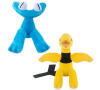 MUNSKT Rainbow Friends Chapter 2 Cuddly Toys,9,8 pollici Plush Toy Anime Kawaii Plush Stuffed Toy Cute Plushies,Yellow Rainbow Friends Chapter 2 ciano ,per fan bambini compleanno Ringraziamento
