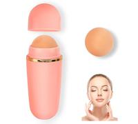 MUNSKT Rullo vulcanico che assorbe l'olio con sfere di controllo dell'olio,strumenti portatili riutilizzabili per la cura della pelle del viso,bastone resistente all'olio per donne,Rosa,Taglia unica