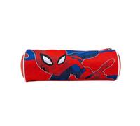MUNTRADE Astuccio Scolastico Bambino Spider-Man Rotondo Rosso e Blu