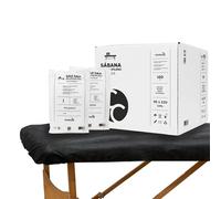 MUNTRADE Coprilettino Massaggio 220x95 cm Nero - 10 Pezzi - Lenzuolino con Angoli Elastici Usa e Getta per Estetica, Fisioterapia, Massaggi, Tattoo