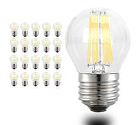 munufe Lampadina a filamento LED Edison E27 - 60 W ad incandescenza Equiv, 6000-6500 K, luce bianca fredda, angolo di diffusione 360° (6 W, confezione da 20)