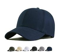 Munula Cappello da Baseball Oversize XXL, Cappelli per Testa Grande da Uomo, Cappello per papà, Regolabile 60-68 cm, Blu Navy, XXL/3XL