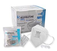 MUNUS MEDICAL - Filtrazione 100% - 25 Pezzi Mascherine monouso FFP2 con gancio adattatore a 5 STRATI con certificato CE - Dispositivo di protezione individuale di classe III con tecnologia Melt-blown