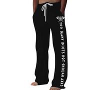 Munweiyu Vikings Tattoo - Pantaloni da jogging da uomo, con stampa 3D, con coulisse, pantaloni da jogging a vita alta, con tasca in lino, pantaloni Hip Hop, pantaloni sportivi vegvisir, per il tempo