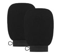 MUNZE 1 paio Guanto Esfoliante Corpo, Guanto Scrub Corpo, Exfoliating Scrub Gloves, Rivitalizza la pelle grazie alla grande qualità esfoliante, Rimozione Cellule Mort, Uomo Donna, Nero.