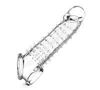 MUNZE 1 Pezzo Guaina Fallica Trasparente Spessa, Cilindro Riutilizzabile Per Estensione E Allungamento, Sleeve Stimolante Lunghezza 22Cm Per Miglioramento Erezione