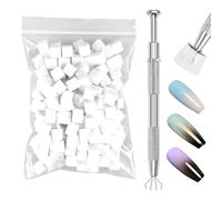 MUNZE 100 Pezzi Spugna Per Nail Art,Strumenti Per Il Rendering Delle Unghie Con Pinza Metallica,Pennelli Unghie,Usato Per Creare Una Varietà Di Modelli Di Nail Art Sfumati,Diy E Cura Quotidiana.