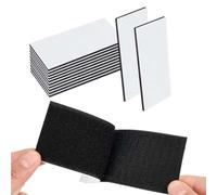 MUNZE 12 Pezzi Feltro Adesivo Forte Per Tessuto, Biadesivo Extra Forte, Klebepads Doppelseitig Wiederverwendbar, Rettangolo Stretch 3 X 10Cm, Per Casa, Ufficio, Garage, Nero.