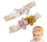 MUNZE 2 Pz Fascia Capelli Neonata Head Wraps Elastici, Bambina Fasce Per Capelli, Per Le Bambine Neonati Bambini.