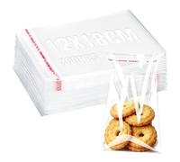 MUNZE 300 Pz. Sacchetti Plastica Trasparente, 12X18Cm, Con Patta Peel & Seal, Cellofan, Portaconfetti