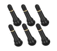 MUNZE 6 Pezzi Valvole In Gomma Snap-In Tr413, Valvole Tubeless, Nero Valvola In Gomma Per Cerchioni, Valvola Per Pneumatici Per Auto, Moto, Fuoristrada, Biciclette.