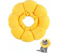 MUNZE Collare Elisabettiano Gatto, 1 Pezzo Giallo Protettivo Post-Operatorio Per Gatti 6-9Kg, Collare Morbido Recupero