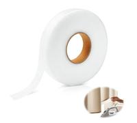 MUNZE Nastro Termoadesivo Per Orlo, Nas Tro Per Tessuti Fusibili Extra Forte Per Abbigliamento, Tende, Stiratura E Incollaggio, Bianco, 64M*20Mm, Orlo Svelto Termoadesivo Forte.