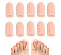 MUNZE Protettore Per Alluce In Silicone, 10 Pezzi Cappuccio Gel Traspirante, Per Calli, Vesciche E Unghie Incarnite, Colore Carne, Taglia Unica