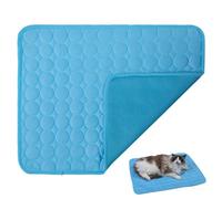 MUNZE Refrigerante Cane, Tappetino Rinfrescante Per Animali Domestici,Tappetino Rinfrescante Per Cani, Sistema Di Auto Raffreddamento, Perfetto Per Cani E Gatti In Estate (Blu, S-50 * 40Cm).