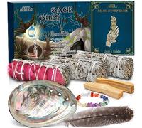 MUOIVG 3 Salvia Bianca e 3 Palo Santo, Incenso Salvia Bianca 100% Naturale Ideale per la Pulizia Spirituale e i Rituali Energetici