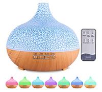 MUOIVG Diffusore di Oli Essenziali,550ml Diffusore di Aromi ,Umidificatore Ambiente Fino a 8 Ore di Lavoro,Diffusore Ambiente Luci Notturne 7 Colori, Senza BPA, per Yoga, Spa, Camera da Letto ect