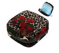 MUOOUM Borsa per assorbenti igienici, con bandiera americana, mucca, girasoli, coppetta mestruale, portatile, per donne e ragazze, Colore 3, 4.7x6.6x6.6 in/12x17x17 cm