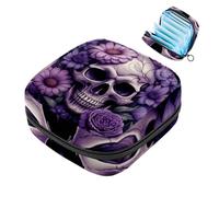 MUOOUM Borsa per assorbenti mestruali con ciliegie su tavola di legno, borsa portatile per coppette mestruali, con cerniera, per adolescenti, ragazze, donne e donne, Colore 3, 4.7x6.6x6.6 in/12x17x17