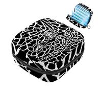 MUOOUM Borsa per assorbenti mestruali con sfondo con motivo giraffa, borsa portatile per coppette mestruali, con cerniera, per adolescenti, ragazze, donne e donne, Colore 1, 4.7x6.6x6.6 in/12x17x17 cm