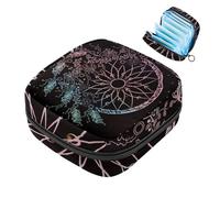MUOOUM Borsa portaoggetti per assorbenti igienici, motivo acchiappasogni, con motivo a rami mestruali, portatile, per donne e ragazze, Colore 6, 4.7x6.6x6.6 in/12x17x17 cm