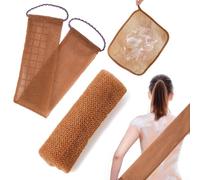 Muorruo 3 Pezzi di Spugna a Rete Africana per esfoliazione, Accessori per Doccia, Set di Asciugamani da Bagno a Rete Africana per Viso e Schiena