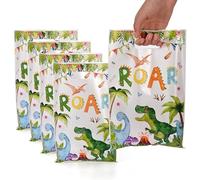 Muorruo 50 Buste Regalo riutilizzabili con Manici a Tema Dinosauro, Ideali per Dolci e Piccoli Regali, Adatte Anche Come Confezione Multipla per Baby Shower