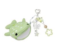 Muorruo Portachiavi Carino, Squalo Balena, Portamonete, Borsetta Peluche, Mini Borsa da Polso, Portafoglio Kawaii Fatto a Mano per Donne e Ragazze (Verde)