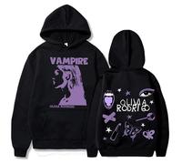 MUOUEAOU Felpa con Cappuccio Stampato Donna Unisex Primavera Autunno Hoodie Adolescente Foderata Pile Coulisse Tasca Marsupio Large Size Sottile Streetwear (Black A,3XL,3XL)